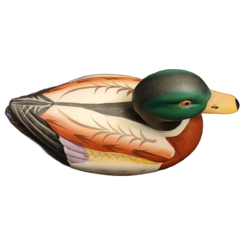 Jasco Ceramic Duck Lint Remover Brush Mallard Duck Figurine Decoy 5 x 2.5 inches - Picture 5 of 9